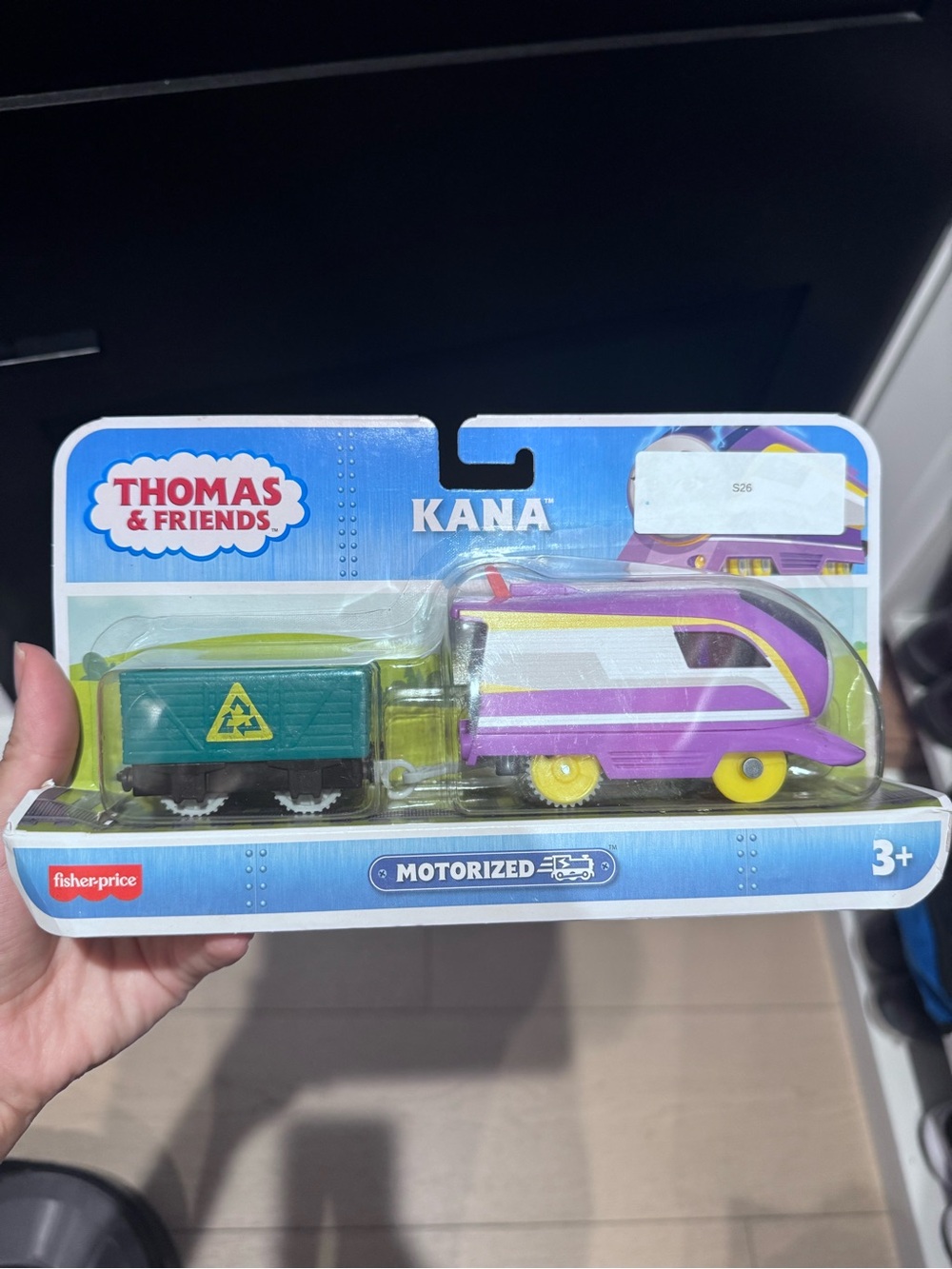 Thomas & Friends Kana Motorized Purple and Yellow Train with Green Cargo Car